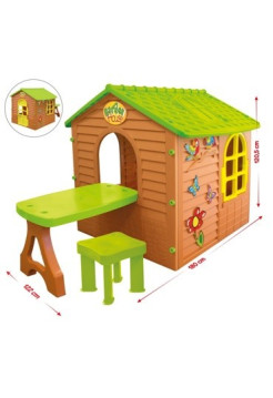 детский домик со столом и стулом 